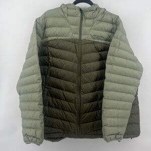Columbia Westridge Hooded 650 Down Jacket Two Tone Green Women's Size 2X